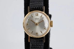 Tudor Royal 9K 18k Yellow Gold 18mm Ladies Watch