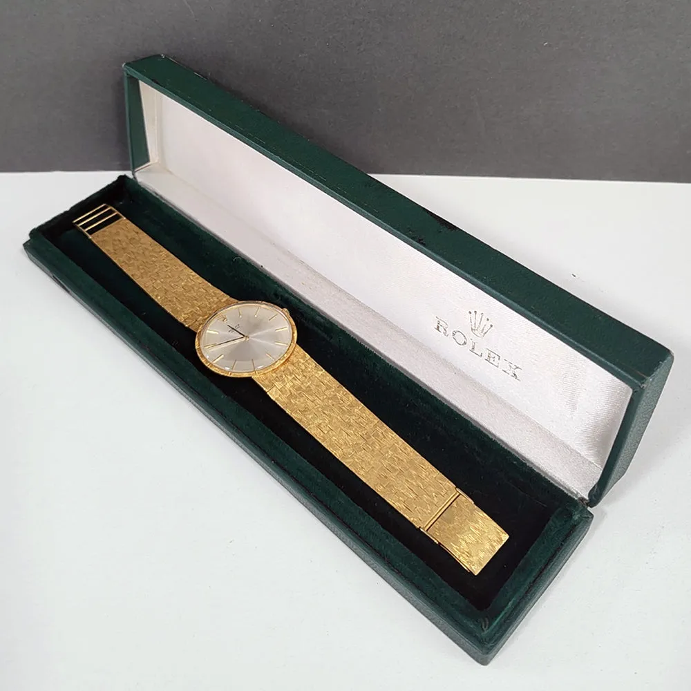 Vintage Rolex 18ct Yellow Gold Cellini 1980's 33mm Manual Watch