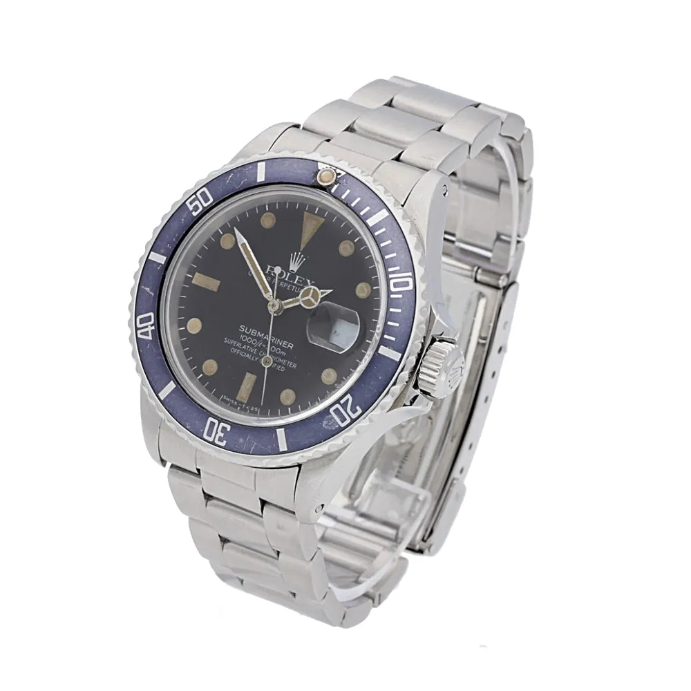 Vintage Rolex Submariner Date 1980s Lovely Patina Watch, 168000