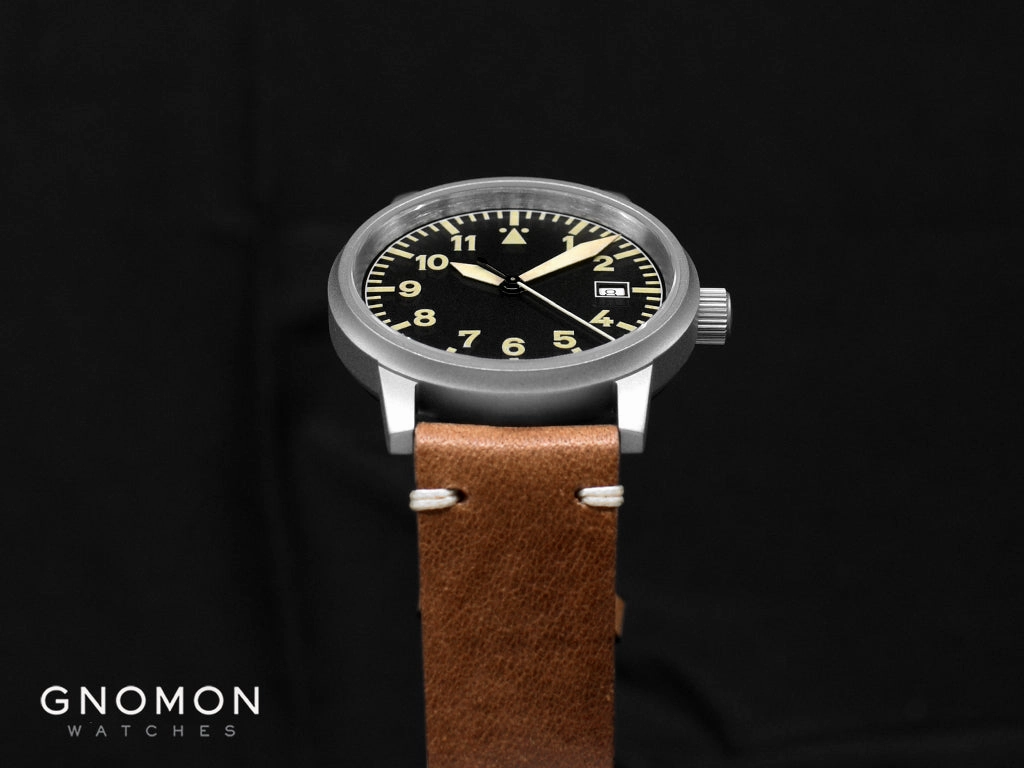 Vintage Aviator Grey Leather 3H100 - Sapphire