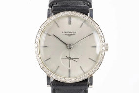 Vintage Longines 18K White Gold 33mm Men's Watch