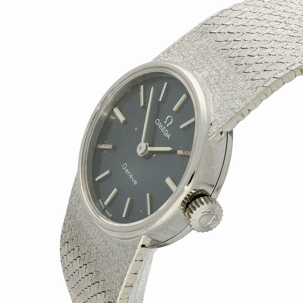 Vintage Omega 9ct White Gold Geneve 22mm case circa 1975 watch 7115581