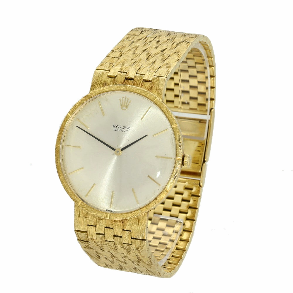 Vintage Rolex 18ct Yellow Gold Cellini 1980's 33mm Manual Watch