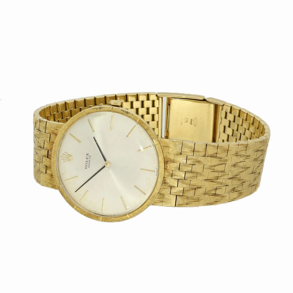 Vintage Rolex 18ct Yellow Gold Cellini 1980's 33mm Manual Watch
