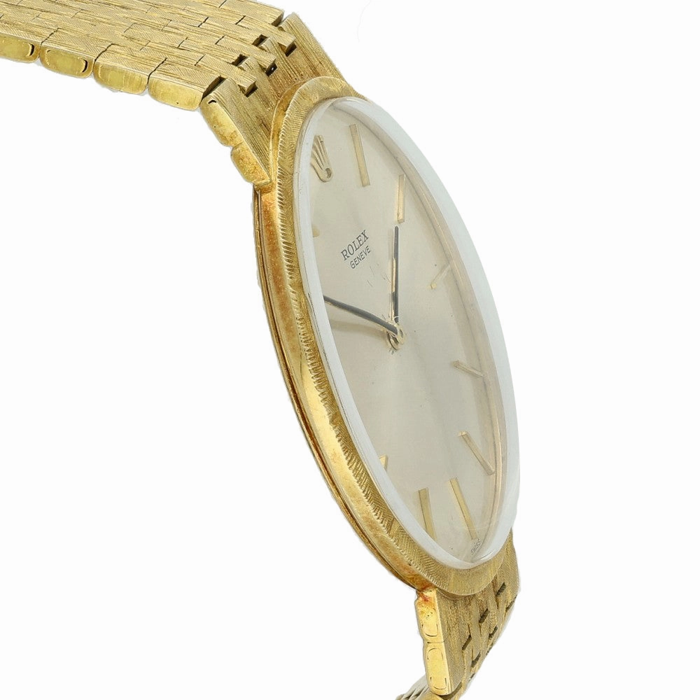 Vintage Rolex 18ct Yellow Gold Cellini 1980's 33mm Manual Watch