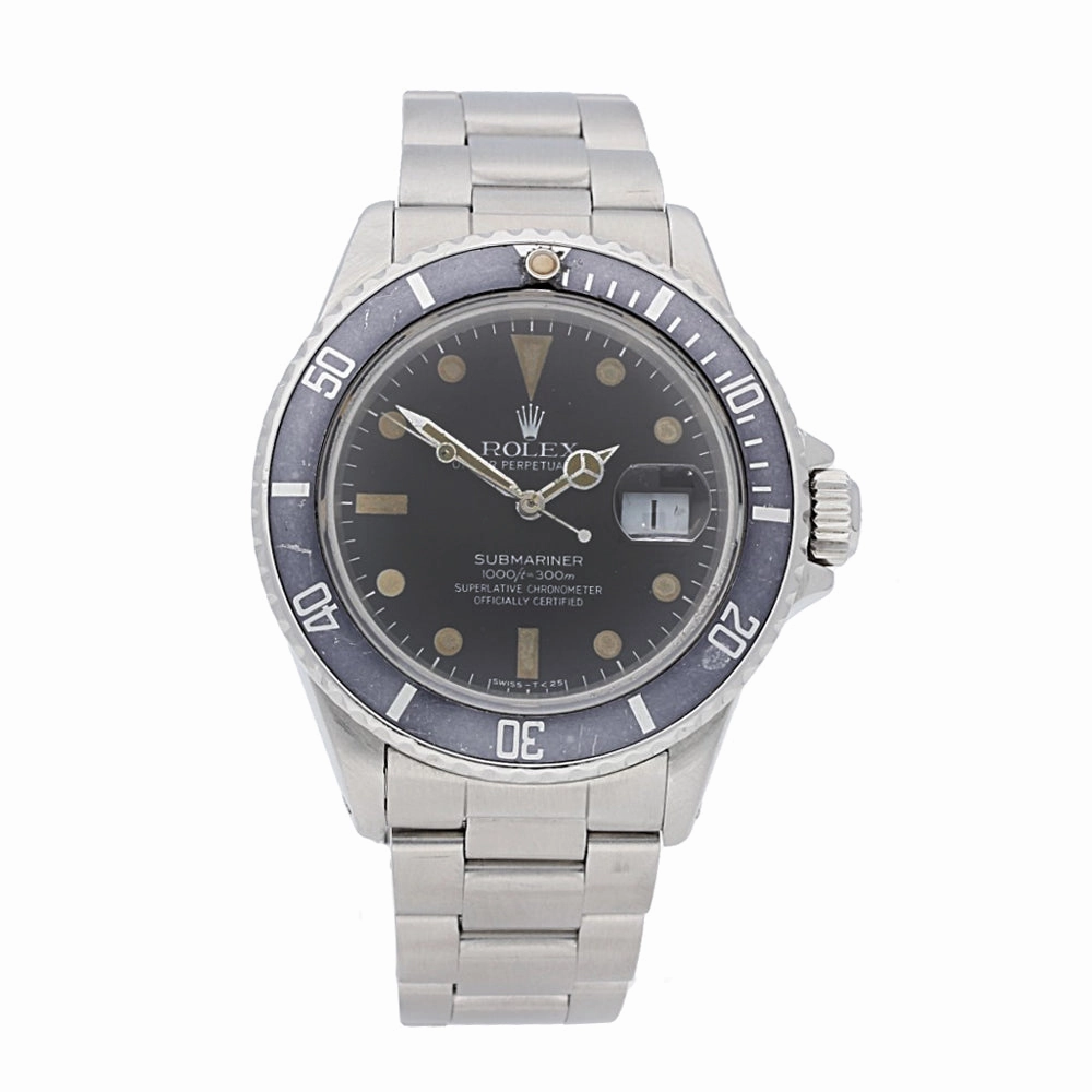 Vintage Rolex Submariner Date 1980s Lovely Patina Watch, 168000