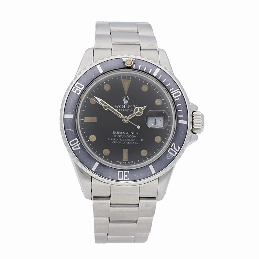 Vintage Rolex Submariner Date 1980s Lovely Patina Watch, 168000