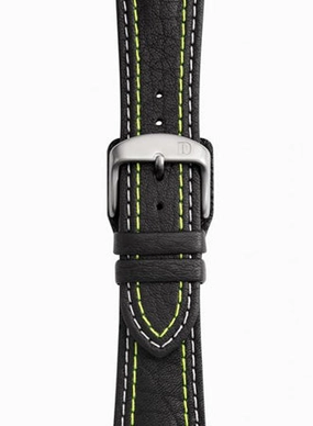 Yellow/White Stitching Leather Strap