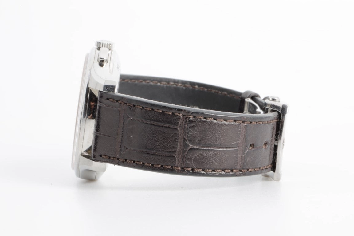 Zenith El Primero Chronograph 42mm Steel Leather Automatic Men's Watch   BOX